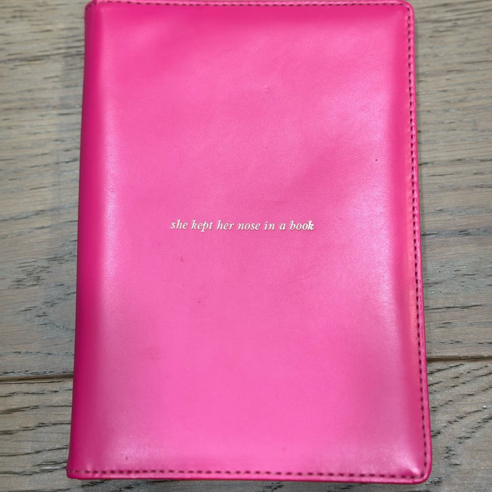 Kate Spade Pink Orange Ereader Tablet Cover Nose in a Book